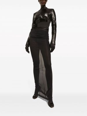 Lederjacke mit reißverschluss Dolce & Gabbana schwarz