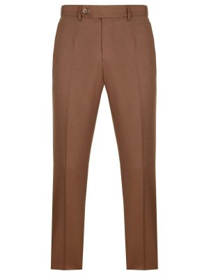 Шерстяные классические брюки Berwich коричневые