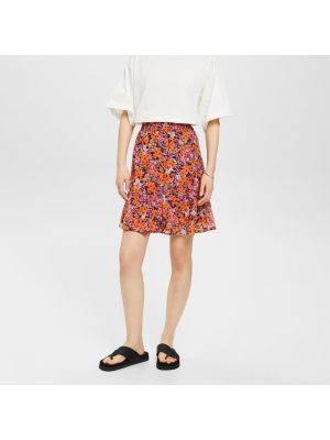 Mini falda de flores con estampado Esprit naranja