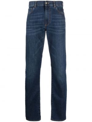 Skinny džíny s nízkým pasem Canali modré