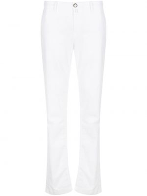 Βαμβακερό παντελόνι chino κοτλέ Jacob Cohën λευκό