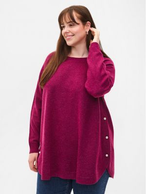 Рожевий светр вільного крою Zizzi