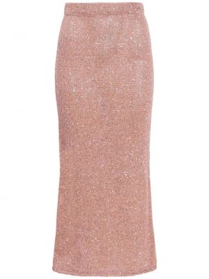 Midi sukně s flitry Altuzarra růžové