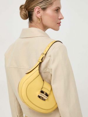 Кожаная сумка шоппер Furla желтая