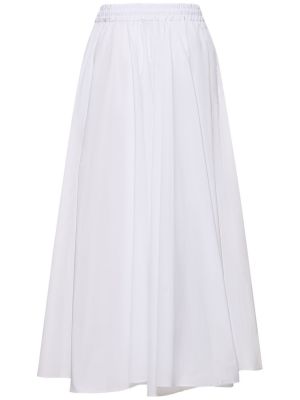 Pamučna midi suknja Aspesi bijela