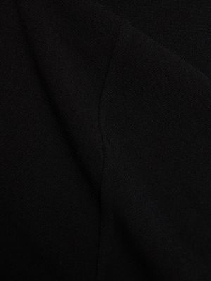 Krepové vlněné šaty Michael Kors Collection černé