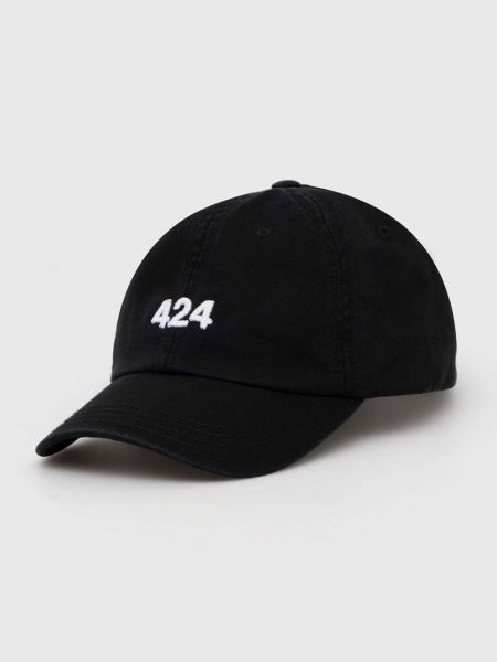 Βαμβακερό καπέλο 424 μαύρο