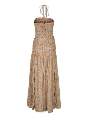 Jedwabna sukienka koktajlowa z nadrukiem z wzorem paisley Veronica Beard