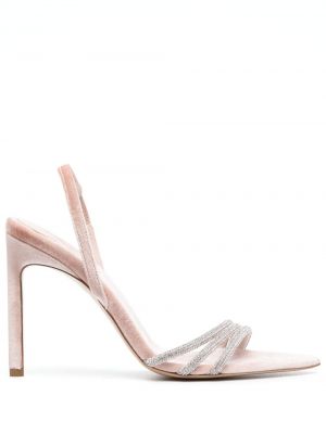 Sandale din piele de căprioară de cristal Bettina Vermillon roz