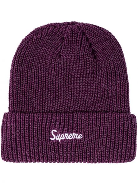 Relaxed fit kepurė Supreme violetinė