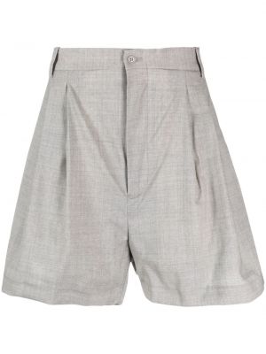 Shorts en laine plissées Hed Mayner gris