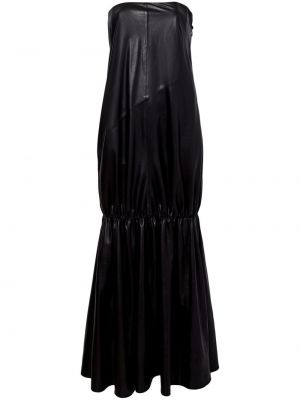 Czarna sukienka skórzana Proenza Schouler