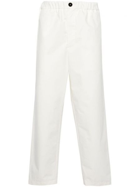 Puuvillased sirged püksid Jil Sander valge