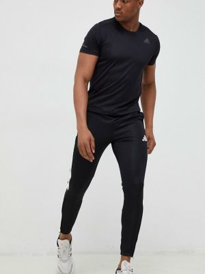 Панталон с апликация Adidas Performance черно