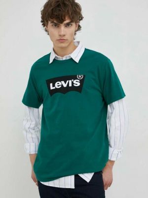 Хлопковая футболка Levi’s® зеленая
