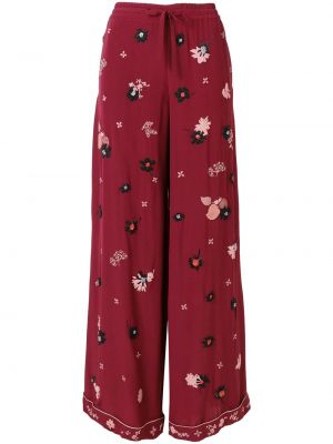 Pantalones con bordado de flores Valentino