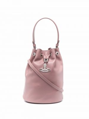 Lær shoppingbag Vivienne Westwood rosa