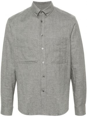 Camicia di cotone di piuma Corneliani grigio
