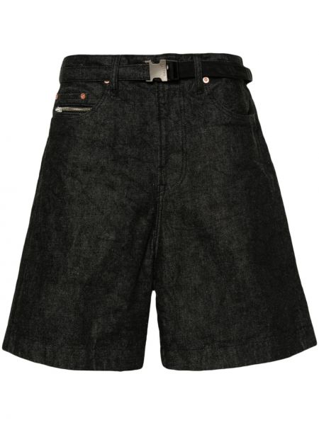 Jeans shorts Sacai schwarz
