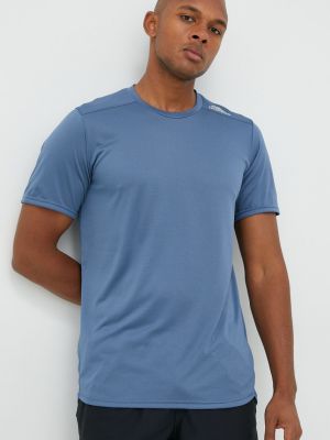 Тениска с дълъг ръкав с принт Adidas Performance синьо