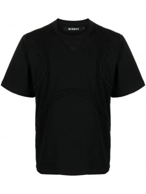 Bavlněné tričko s výšivkou Misbhv černé