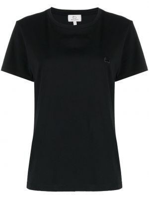 T-shirt con stampa Woolrich nero