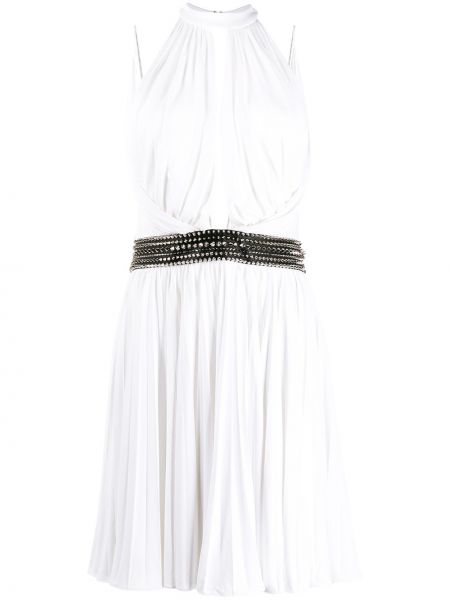 Μini φόρεμα ντραπέ Philipp Plein λευκό