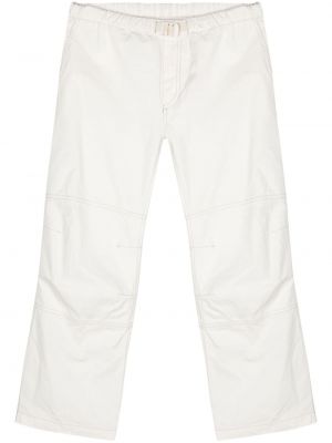 Pantaloni cu broderie Mm6 Maison Margiela alb