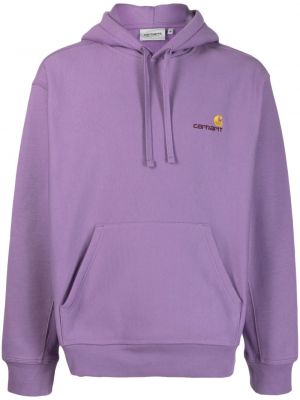 Hoodie med broderi Carhartt Wip lila