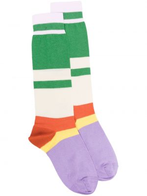 Чорапи на райета Marni зелено