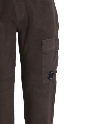 Bavlněné fleecové cargo kalhoty C.p. Company hnědé