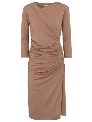 Sukienka midi bawełniana Dorothee Schumacher, brązowy