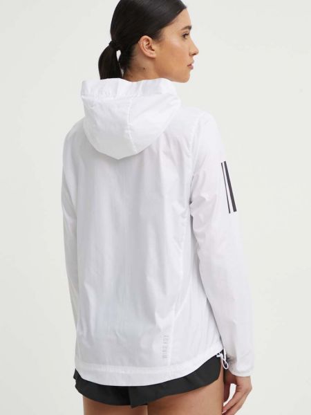 Jachetă de alergare Adidas Performance alb