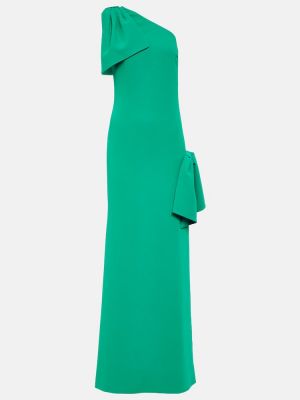 Vestido largo drapeado Elie Saab verde