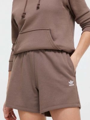 Однотонные шорты Adidas Originals коричневые
