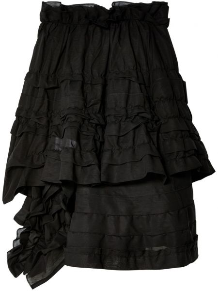 Drapovaný asymetrická sukňa Comme Des Garçons Tao čierna