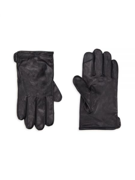 Кожаные перчатки Calvin Klein черный
