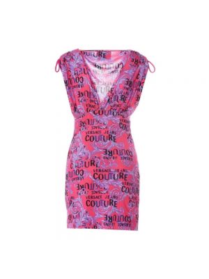 Różowa sukienka mini Versace Jeans Couture