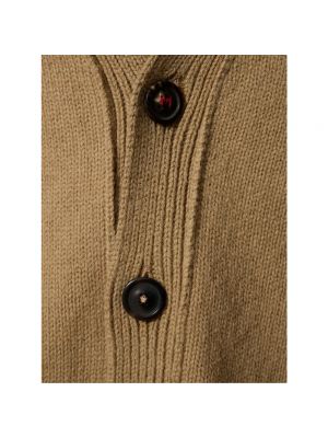 Suéter con botones de punto con escote v Maison Margiela beige