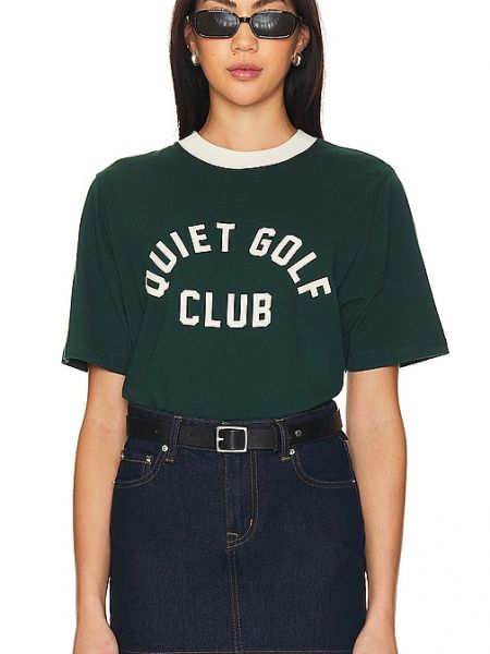 T-shirt Quiet Golf vert