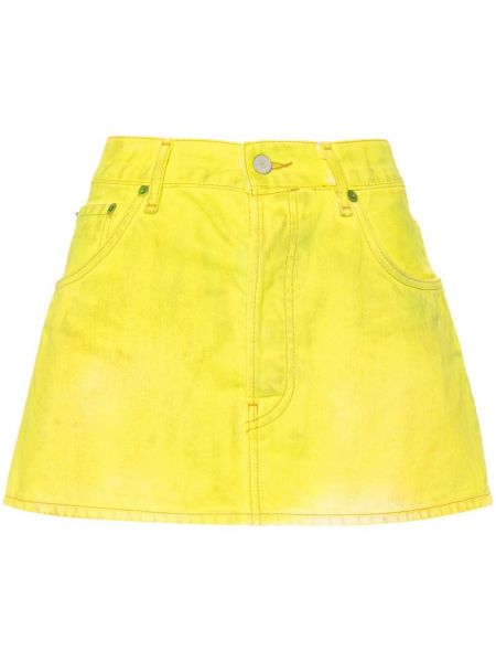 Džínová sukně Acne Studios žluté