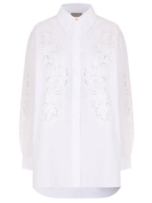 Однотонная блузка Elie Saab белая