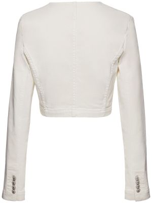 Bavlnená džínsová bunda s lodičkovým výstrihom Magda Butrym