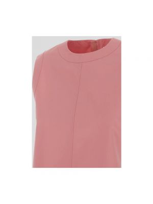 Vestido midi de algodón Jil Sander rosa