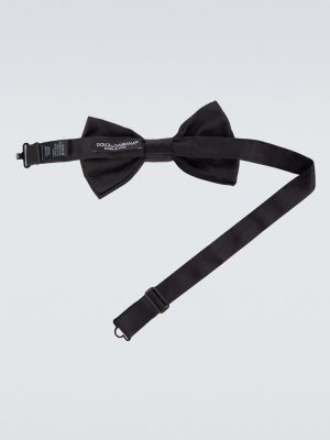 Svilena kravata z lokom Dolce&gabbana črna