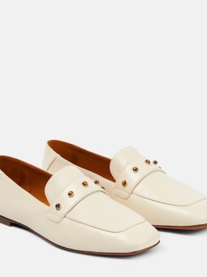 Pantofi loafer din piele Chloã© alb