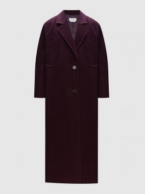 Вовняне пальто Alexander Mcqueen фіолетове