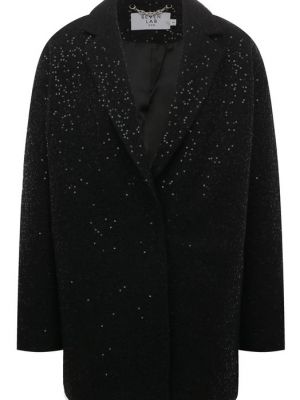 Шерстяной пиджак с пайетками Seven Lab черный