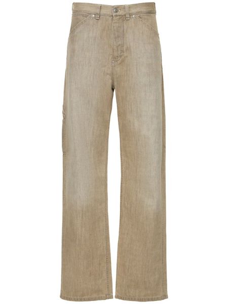 Voľné bavlnené džínsy Victoria Beckham sivá