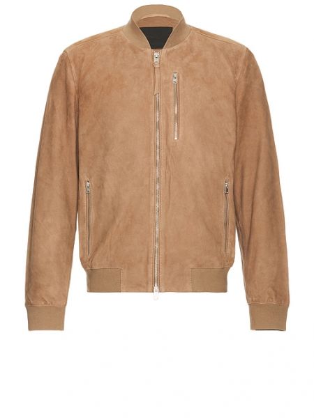 Süet bomber ceket Allsaints kahverengi